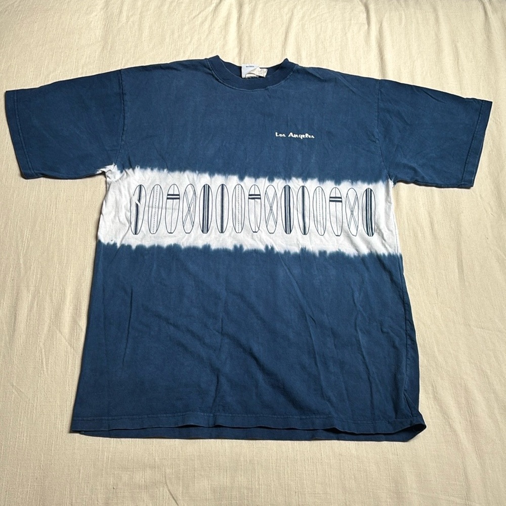 Vintage 90s/Y2K Los Angeles Surfing Tie-Dye T-Shirt, Size XL